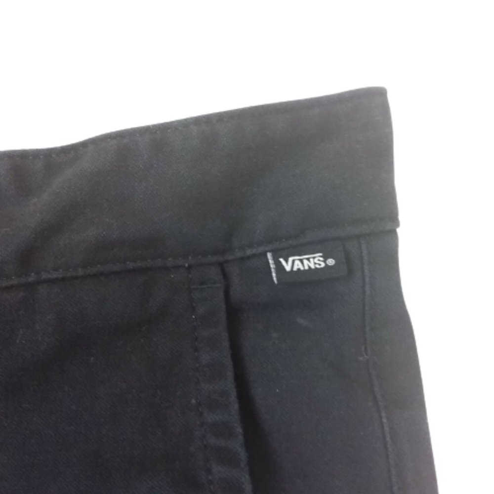 Vans Authentic Chino Pants Slim Fit Flat Front Straight Leg Black Cotton Blend - Picture 2 of 10
